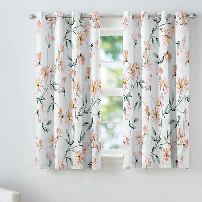 Floral Whispers Cotton Curtain for Home Decor Pack of 2