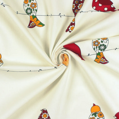 Eclectic Birds Printed Door Eyelet Curtain for Home Pack of 1