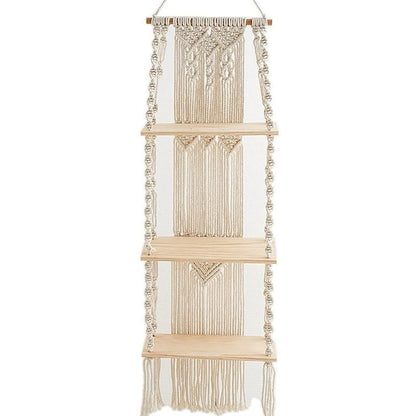 3-Tier Macrame Wall Hanging Shelf