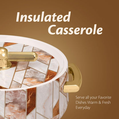 Elegance Royal Inner Steel Casserole Set of 3 (1700ml, 1200ml, 600ml)