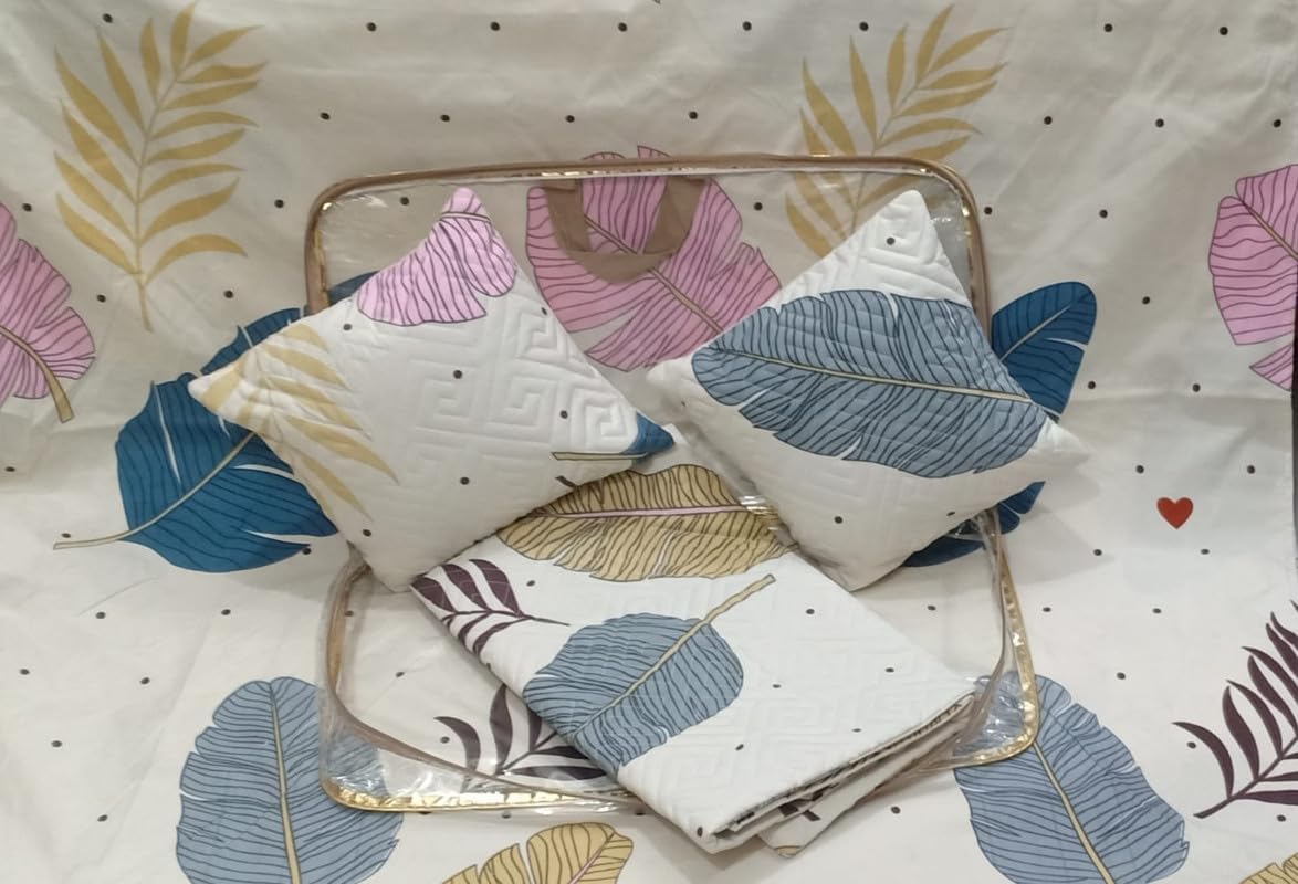 Flora Cotton 5-Piece Botanical Bedsheet Set – Double Size