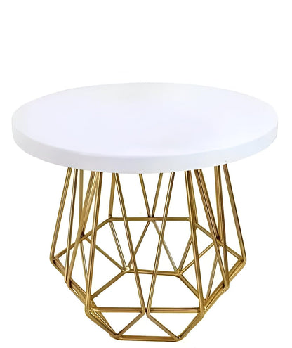 Metallic Skirt Shape Cake Stand White Color | Dessert Stand | Fruit Bowl | Cake Server | Cupcake Stand for Mother Day Gifting