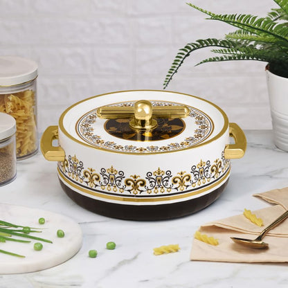 Elegance Royal Coral Black Inner Steel Casserole Set of 3 (1700ml, 1200ml, 600ml)