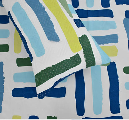 Quilted Elegance 5-Piece Premium Cotton Bedsheet Set –  (Multicolor)