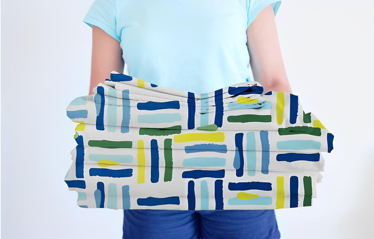 Quilted Elegance 5-Piece Premium Cotton Bedsheet Set –  (Multicolor)