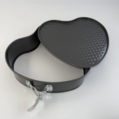3-Piece Non-Stick Springform Cake Pan Set (Heart, Round & Square)