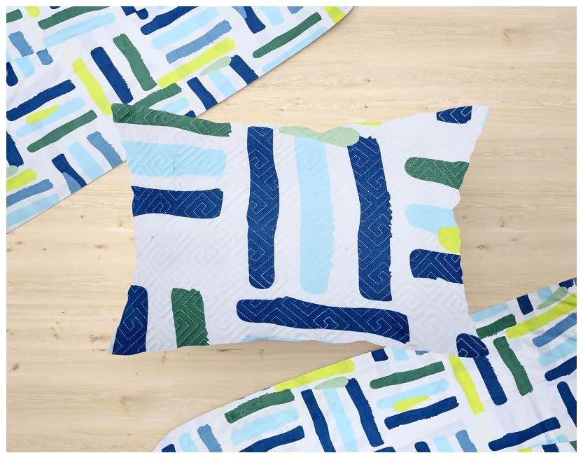 Quilted Elegance 5-Piece Premium Cotton Bedsheet Set –  (Multicolor)