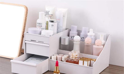Multi-Slot Design Stylish Makeup Organizer – Countertop Storage