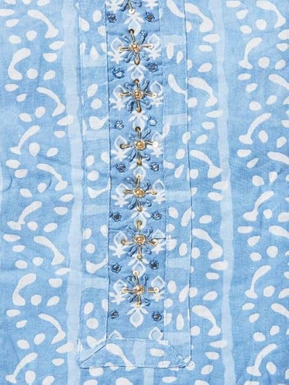 BlueAura Cotton Dress Material Set
