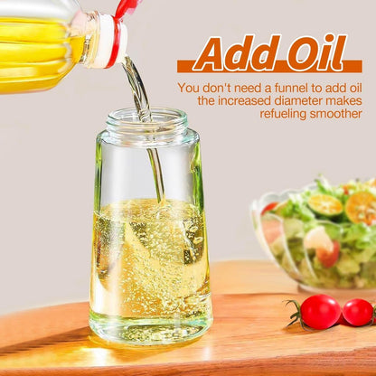 2-in-1 Oil Sprayer & Dispenser - Olive Oil Bottle with Premium Nozzle Food Grade Oil Container for Air Fryer, Salad, BBQ, Roasting – 500ml