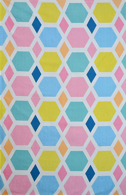 Multicolor Geometric Classic Diwan Cover Set of 8 Pieces