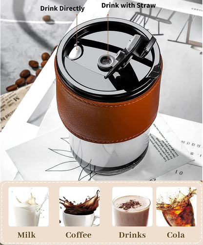 Glass Tumbler Mug with Lid, Straw & Anti-Skid Sleeve 400ml