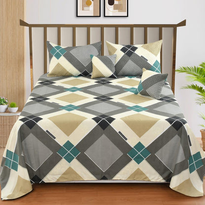 Regal Weave 5-Piece Premium King Size Bedsheet Set