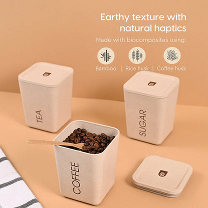 Kitchen Storage Jars & Containers Kitchen Storage Jars & Containers | Airtight Container Set | Sand Castle – 800ml Each (Set of 3)