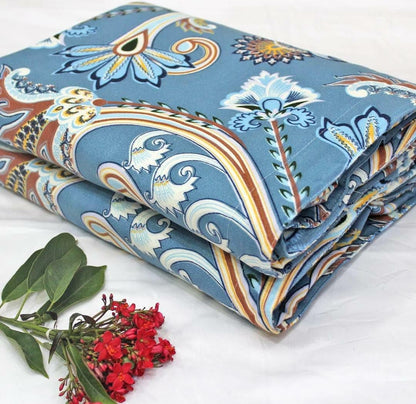 Floral Elegance Designer Diwan Set – 8 Piece Premium Cotton Combo