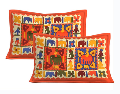 Jaipuri Royal Cotton Double Queen Size Bedsheet Set with 2 Pillow Covers
