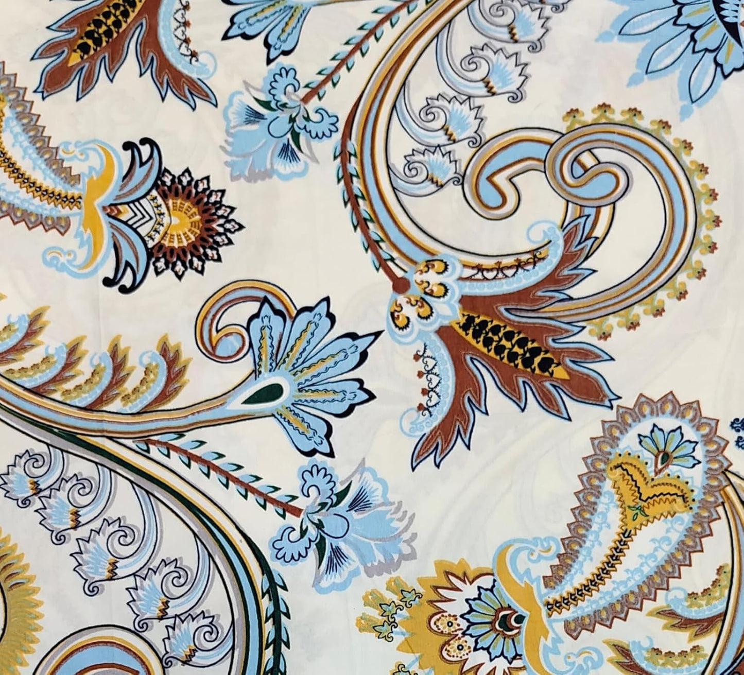 Royal Bloom 5-Piece Embroidered Cotton Bedsheet Set – King Size