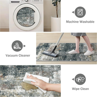 Non-Slip Comfort Mats, Anti-Fatigue Kitchen Rug Set – 2 Piece (Rubber)