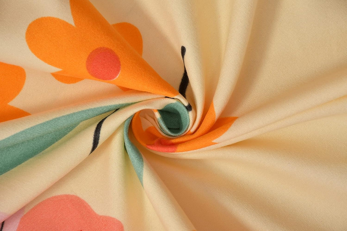 Glace Cotton Floral Design Diwan Set of 8 Pieces