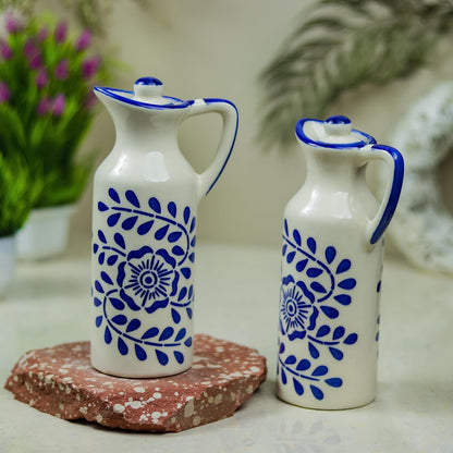 Handmade Ceramic Cooking Oil Dispenser Bottle 500 ml (Set of 2)