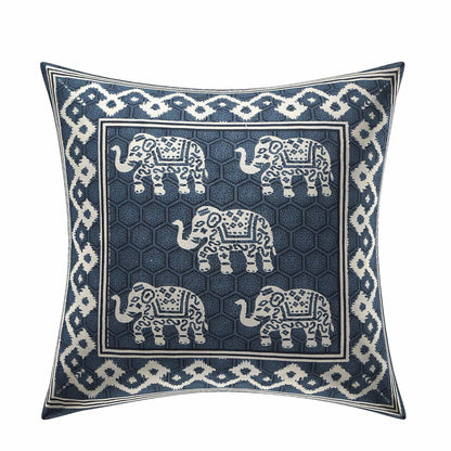 Elephant Motif Cushion Covers – Set of 5 (16x16 Inches)