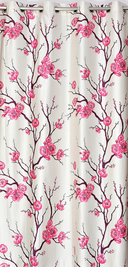 Floral Stylish Polyester Curtains – Set of 3