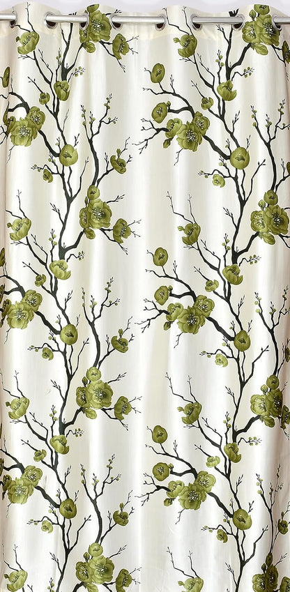 Floral Stylish Polyester Curtains – Set of 3