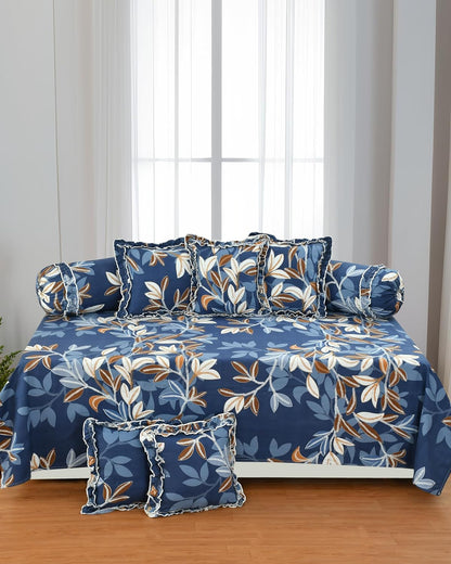 Frillora Premium Cotton Diwan Set -  8-Piece