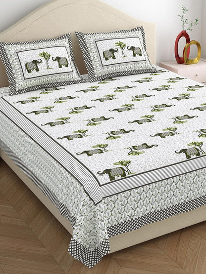 EthniSoft Pure Cotton King Size Bedsheet Set