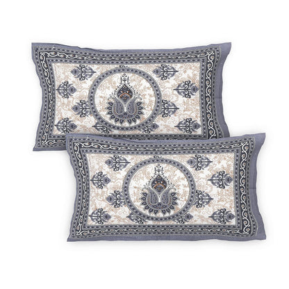 Jaipuri Ethnic 100% Cotton Double Bedsheet Set with 2 Pillow Covers – Multicolor