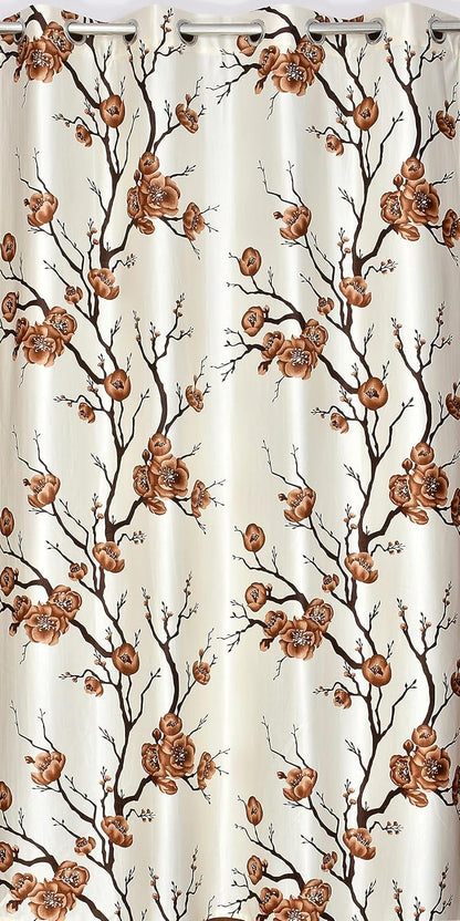 Floral Stylish Polyester Curtains – Set of 3
