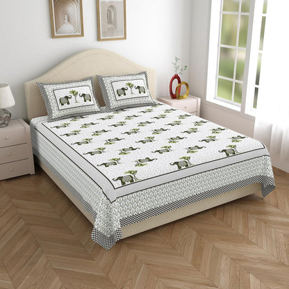 EthniSoft Pure Cotton King Size Bedsheet Set