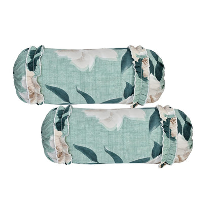 Botanical Elegant Printed Frill Diwan Set – 8 Piece Cotton Pack