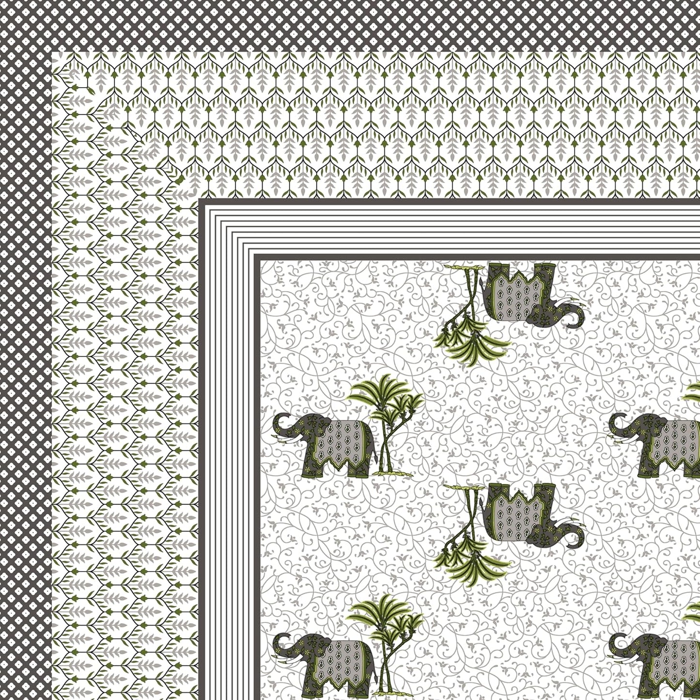 EthniSoft Pure Cotton King Size Bedsheet Set