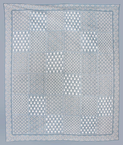 Rajasthani Jaipuri Square Design 100% Cotton Bedsheet with Pillow Covers