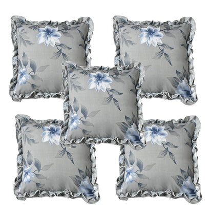 Floral Collection Frill Cotton Diwan Set – 8 Piece