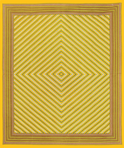 Geometric Striped Pattern 100 % Cotton Bedsheet with Pillow Covers