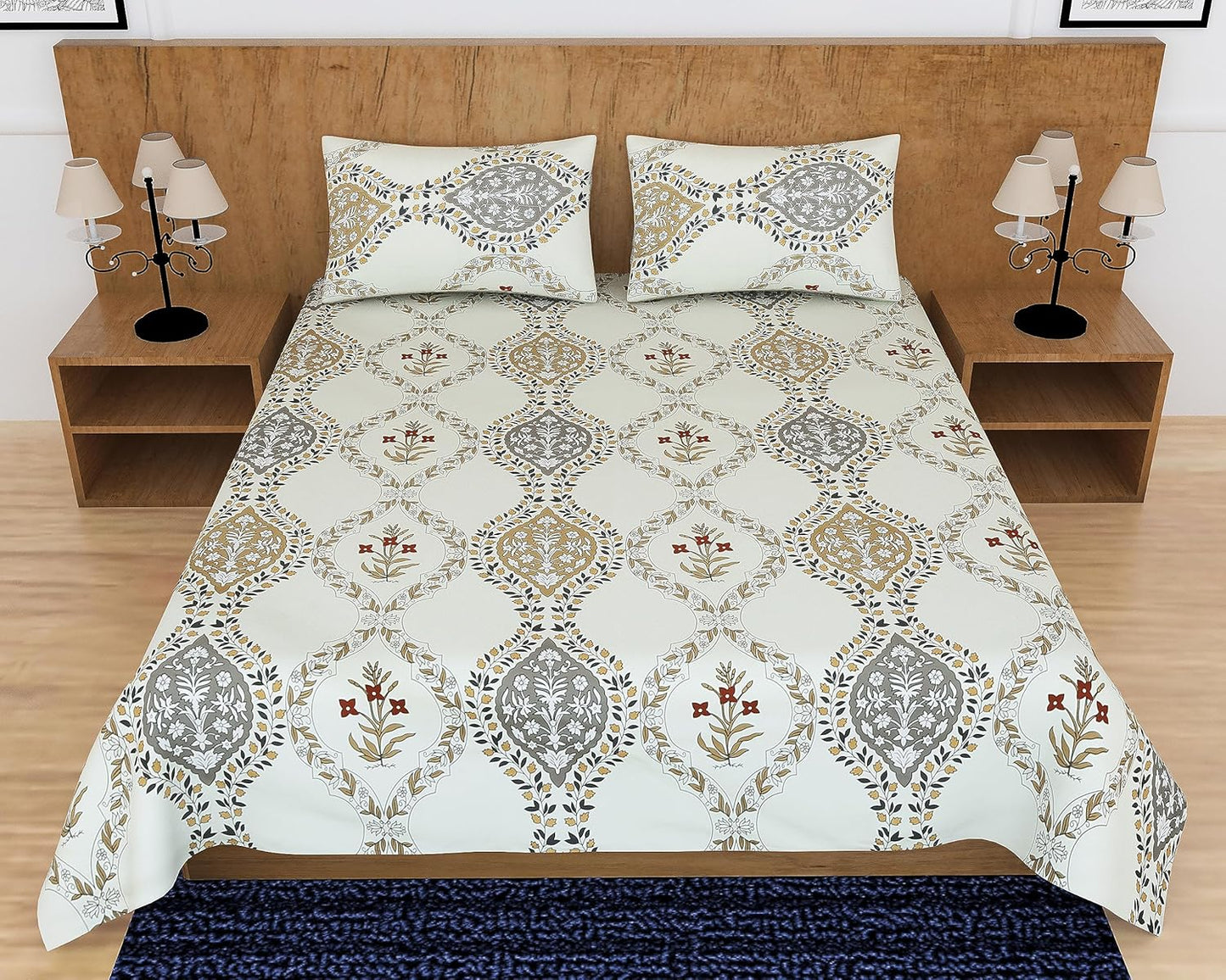 Porcelain Premium King Size Quilted Bedding Sets - 5 Pieces