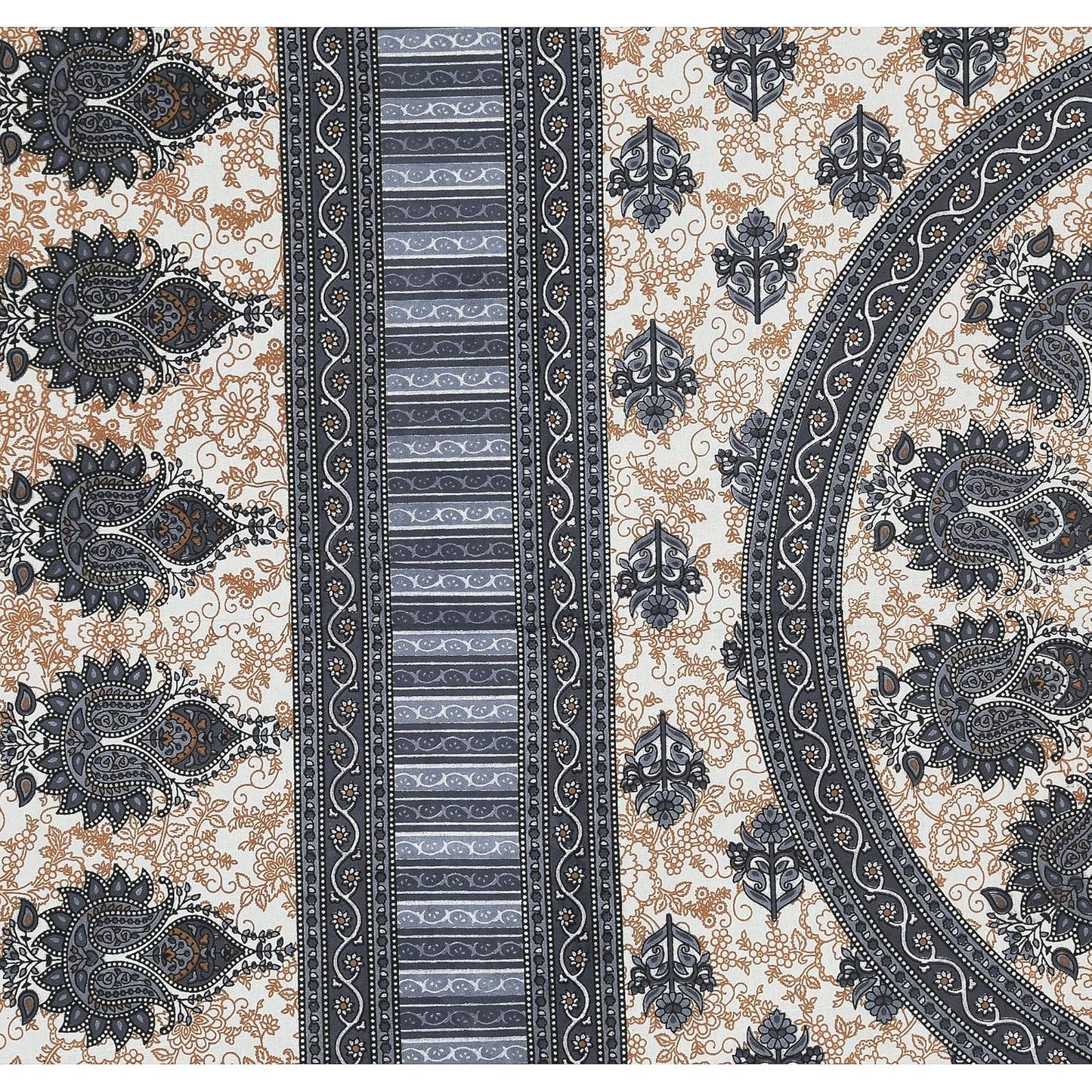 Jaipuri Ethnic 100% Cotton Double Bedsheet Set with 2 Pillow Covers – Multicolor