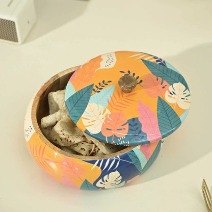 Tropical Wooden Roti, Chapati & Storage Box (Size: 20 x 20 x 12 cm)