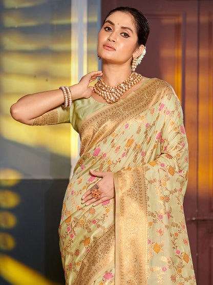 Rani Raiment  Astita Woven Design Zari Banarasi Saree