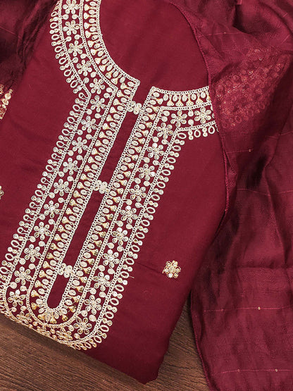 Rani Raiment Floral Embroidered Unstitched Dress Material
