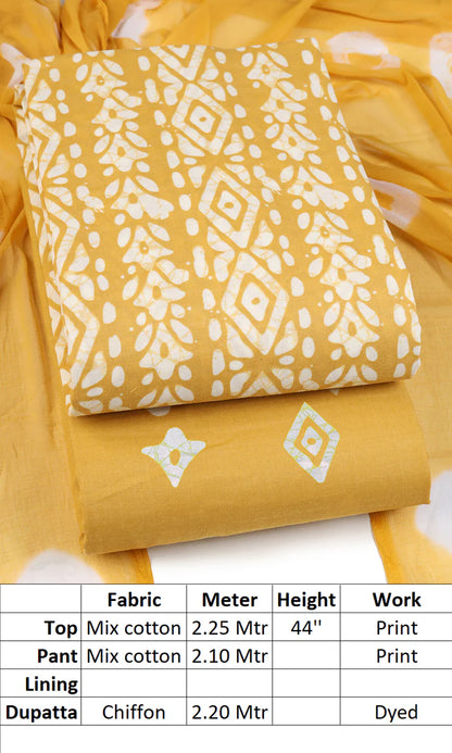 Batik Charm Cotton viscose blend Dress Material