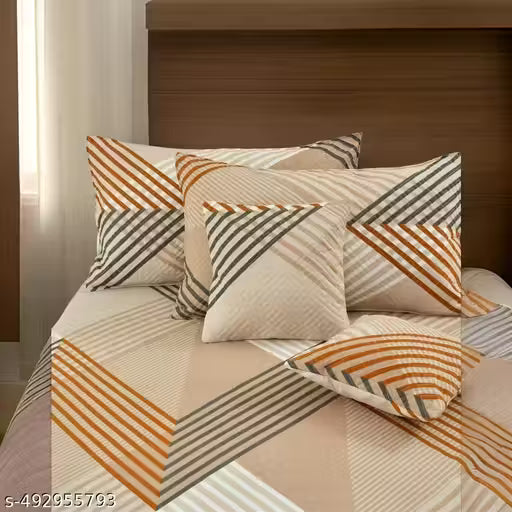 Royal Weave – 5 Piece Embroidered Glace Cotton Bedsheet Set