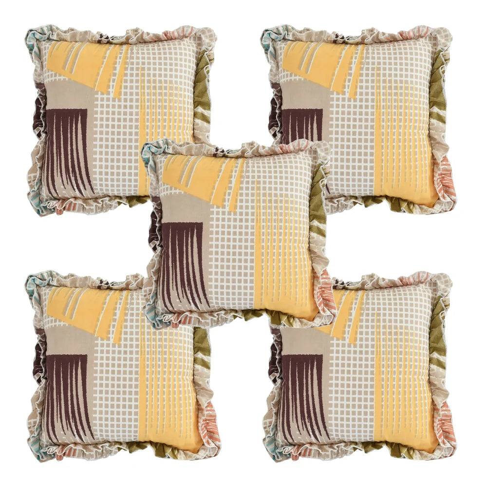 Color blocked Frill Elegance Cotton Diwan Set – 8 Piece Collection