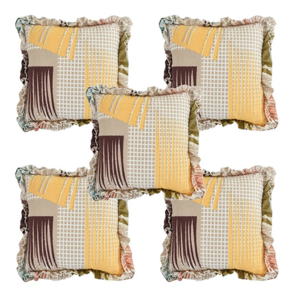 Color blocked Frill Elegance Cotton Diwan Set – 8 Piece Collection