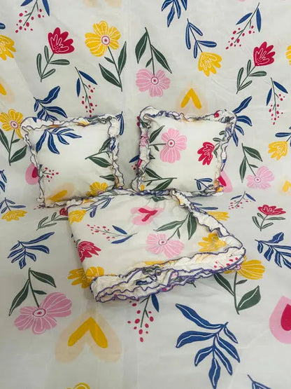 Luxe Frill King Bedsheet Set – 5-Piece Premium Cotton Collection