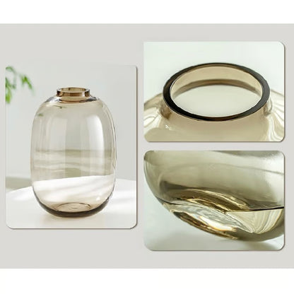 Elegant Black Glass Vase Set – 8 Inch | Pack of 2