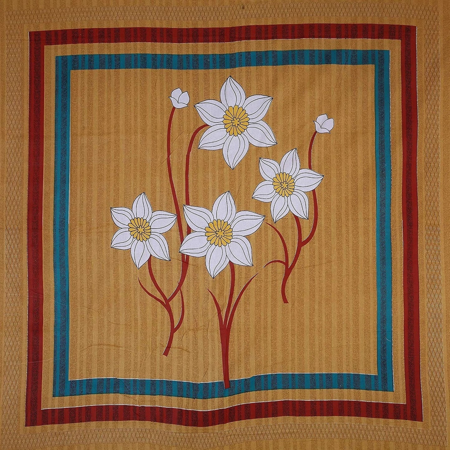 Rajasthani Jaipuri Floral 100% Cotton Bedsheet with 2 Pillow Covers