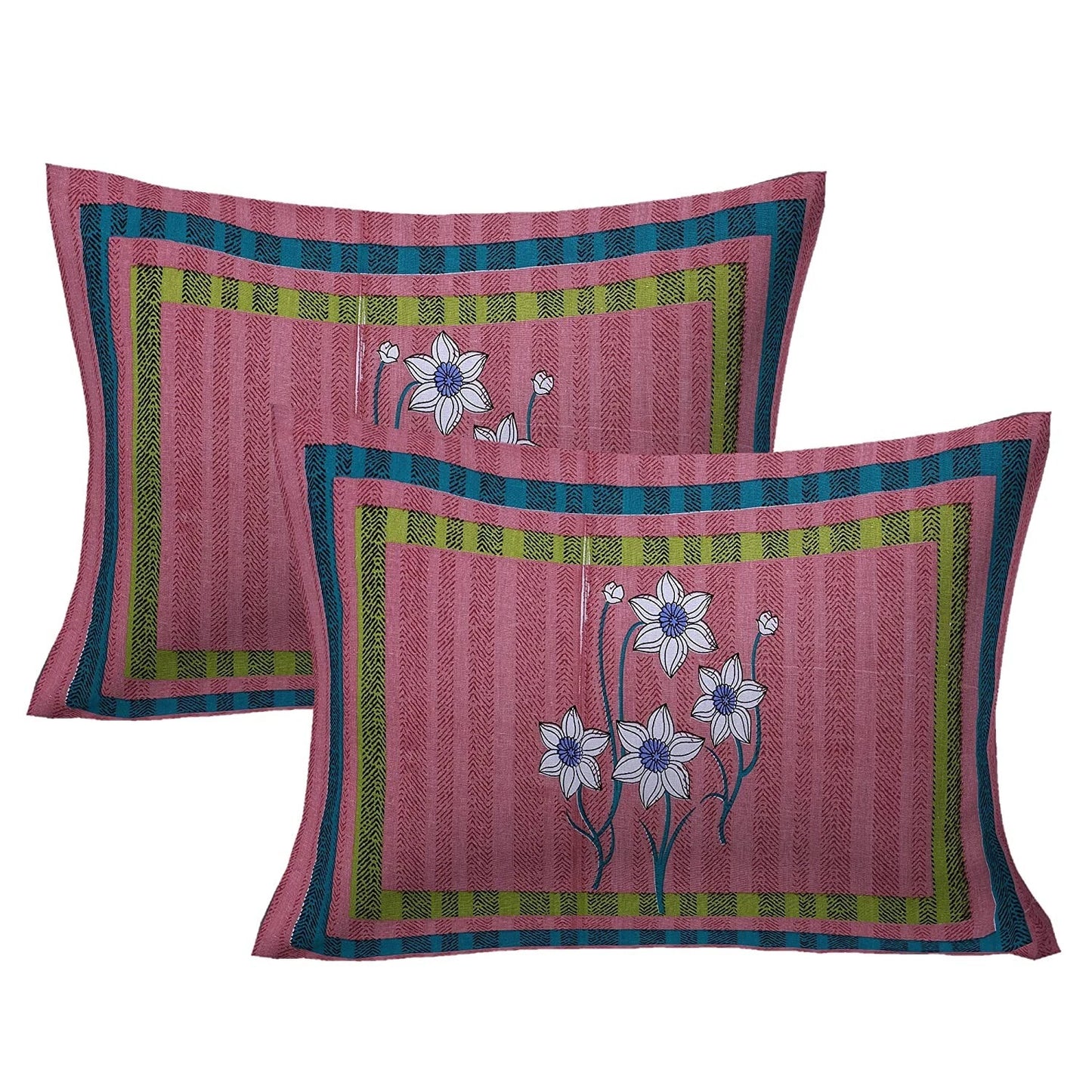Rajasthani Jaipuri Floral 100% Cotton Bedsheet with 2 Pillow Covers